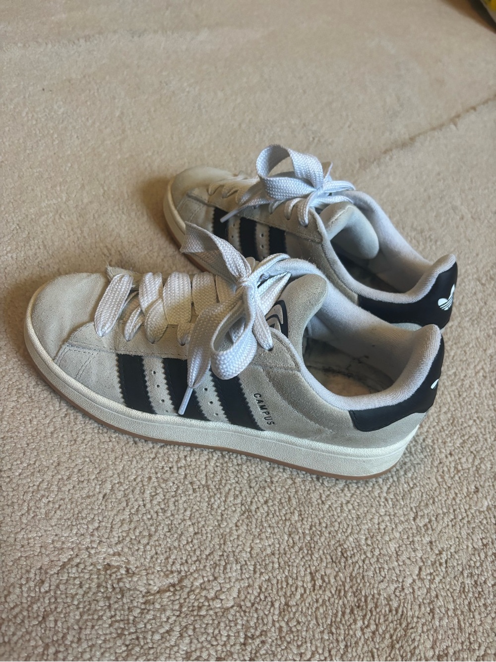 adidas Campus Sneakers in Off-White and Black